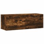 Dulap de perete, stejar fumuriu, 100×36,5×35 cm, lemn prelucrat