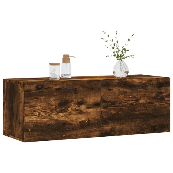 Dulap de perete, stejar fumuriu, 100×36,5×35 cm, lemn prelucrat