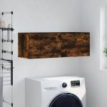 Dulap de perete, stejar fumuriu, 100×36,5×35 cm, lemn prelucrat