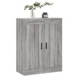 Dulap pe perete, sonoma gri, 69,5x34x90 cm, lemn prelucrat