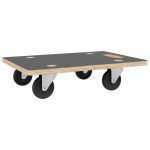 Cărucioare transport 2 buc dreptunghiulare 80x55x11,5 cm 250 kg