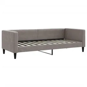 Pat de zi, gri taupe, 80×200 cm, material textil