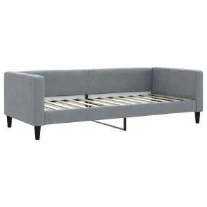 Pat de zi, gri deschis, 90×200 cm, material textil