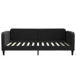 Cadru de pat, negru, 100 x 200 cm, material textil