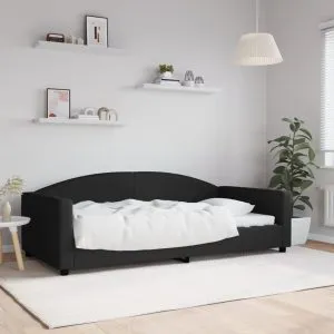 Cadru de pat, negru, 100 x 200 cm, material textil