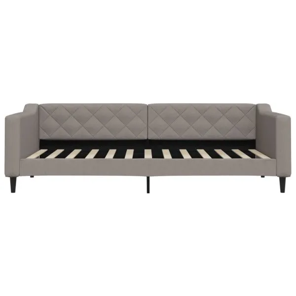 Pat de zi, gri taupe, 90×200 cm, material textil