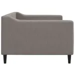 Pat de zi, gri taupe, 90×200 cm, material textil