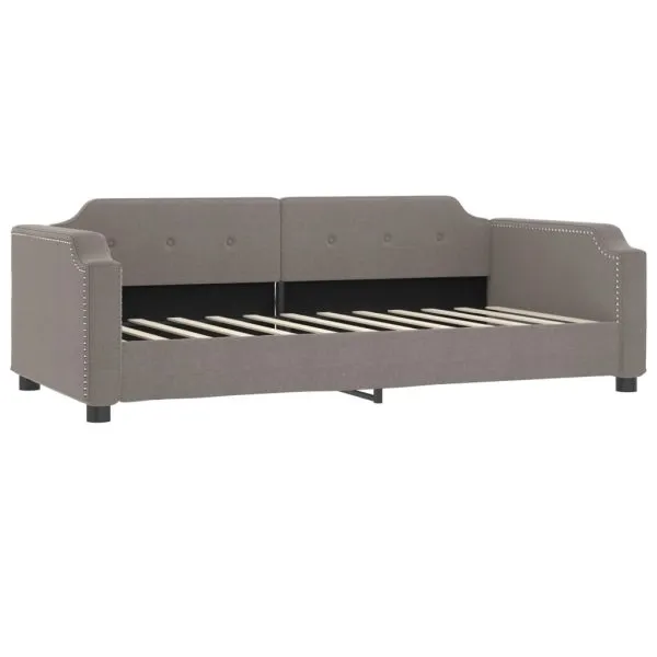 Pat de zi, gri taupe, 80×200 cm, material textil