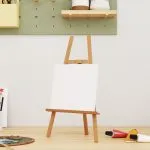 Pânze întinse, 12 buc., alb, țesătură și lemn masiv pin