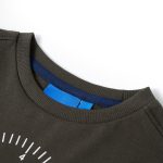 Tricou cu mâneci lungi pentru copii, kaki, 128