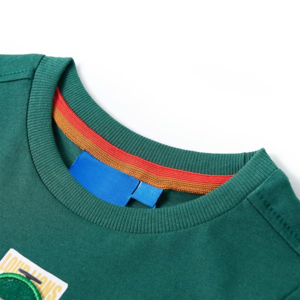 Tricou de copii cu mâneci lungi, verde, 104