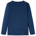 Tricou de copii cu mâneci lungi bleumarin 140