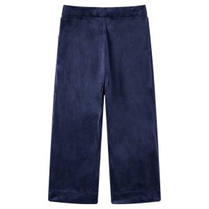 Pantaloni de copii din catifea, albastru închis, 128