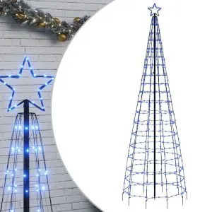 Pom de Crăciun LED cu țepi 570 LED-uri Albastru 300 cm