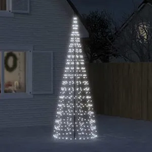 Pom de Crăciun LED pe stâlp 550 LED-uri Alb Rece 300 cm