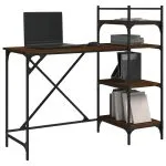 Birou pentru computer cu rafturi stejar maro 120x47x109 cm