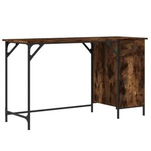 Birou, stejar fumuriu, 131x48x75 cm, lemn prelucrat