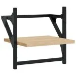 Rafturi de perete cu bare, 2 buc, stejar sonoma, 30x25x30 cm