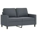 Set de canapele cu perne, 2 piese, gri închis, catifea