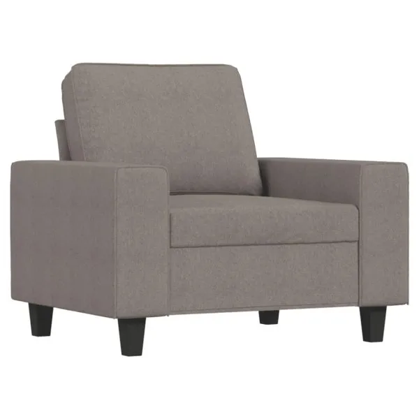 Set de canapele, 3 piese, gri taupe, textil