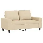 Set de canapele, 2 piese, crem, material textil