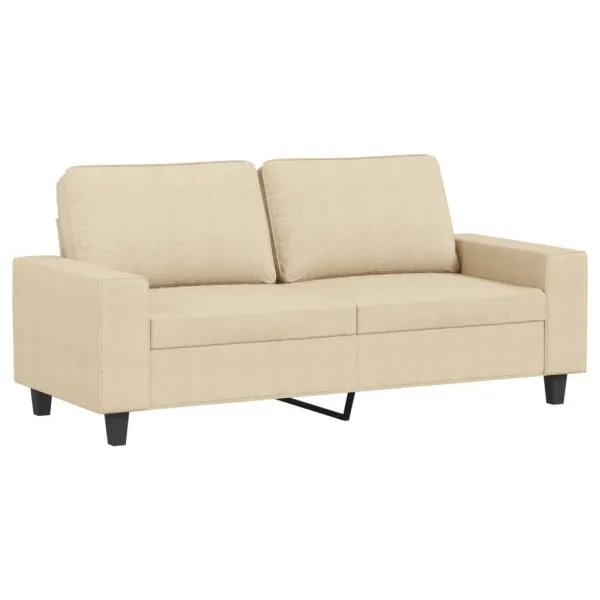 Set de canapele, 2 piese, crem, material textil
