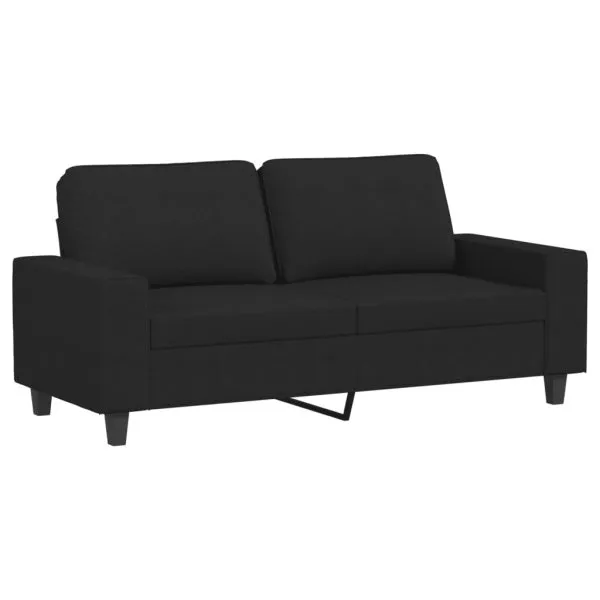 Set de canapele, 2 piese, negru, material textil