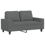 Set de canapele, 2 piese, gri închis, material textil