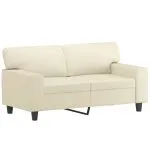 Set de canapele, 2 piese, crem, piele ecologică