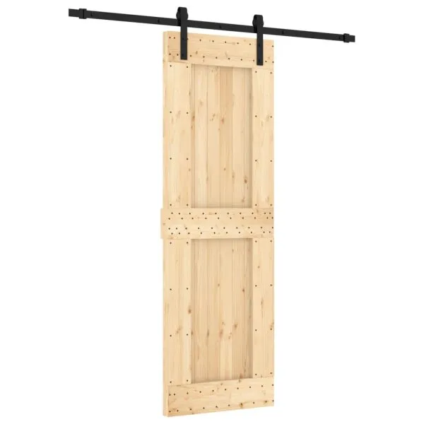 Ușă glisantă cu set de feronerie 70×210 cm, lemn masiv de pin