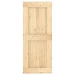 Ușă glisantă cu set de feronerie 85×210 cm, lemn masiv de pin