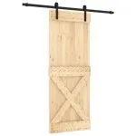 Ușă glisantă cu set de feronerie 80×210 cm, lemn masiv de pin