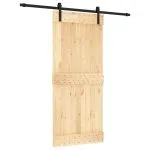 Ușă glisantă cu set feronerie, 90×210 cm, lemn masiv de pin