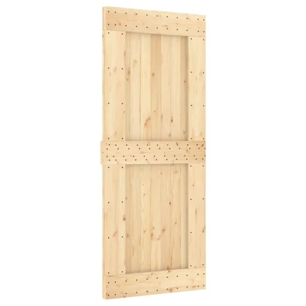 Ușă glisantă cu set de feronerie 85×210 cm, lemn masiv de pin