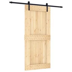 Ușă glisantă cu set de feronerie 95×210 cm, lemn masiv de pin