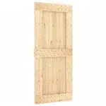 Ușă glisantă cu set feronerie, 90×210 cm, lemn masiv de pin