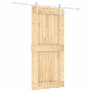 Ușă glisantă cu set de feronerie 95×210 cm, lemn masiv de pin