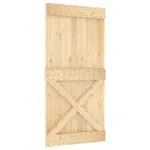 Ușă glisantă cu set feronerie, 100×210 cm, lemn masiv de pin