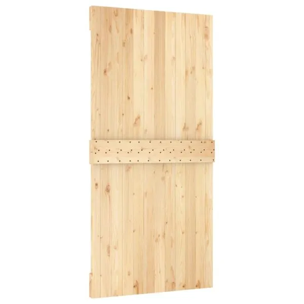 Ușă glisantă cu set feronerie, 100×210 cm, lemn masiv de pin