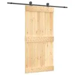 Ușă glisantă cu set feronerie, 100×210 cm, lemn masiv de pin