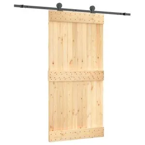 Ușă glisantă cu set feronerie, 100×210 cm, lemn masiv de pin