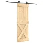 Ușă glisantă cu set de feronerie 70×210 cm, lemn masiv de pin