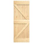 Ușă glisantă cu set de feronerie 85×210 cm, lemn masiv de pin