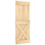 Ușă glisantă cu set de feronerie 80×210 cm, lemn masiv de pin