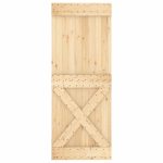 Ușă glisantă cu set de feronerie 80×210 cm, lemn masiv de pin