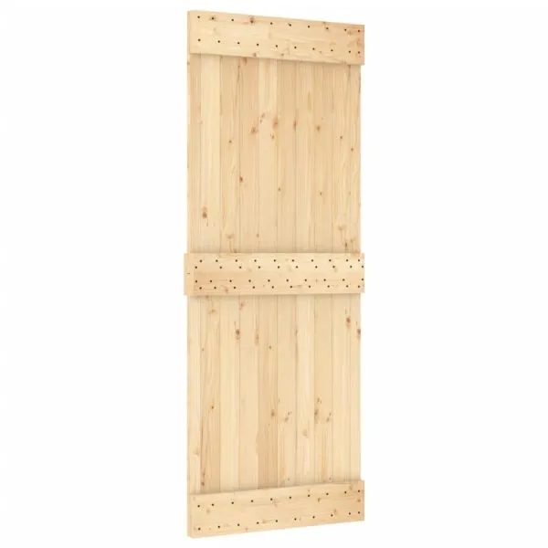 Ușă glisantă cu set de feronerie 80×210 cm, lemn masiv de pin