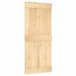 Ușă glisantă cu set feronerie, 90×210 cm, lemn masiv de pin