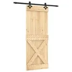 Ușă glisantă cu set de feronerie 80×210 cm, lemn masiv de pin