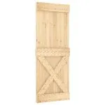 Ușă glisantă cu set de feronerie 80×210 cm, lemn masiv de pin