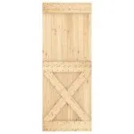 Ușă glisantă cu set de feronerie 80×210 cm, lemn masiv de pin